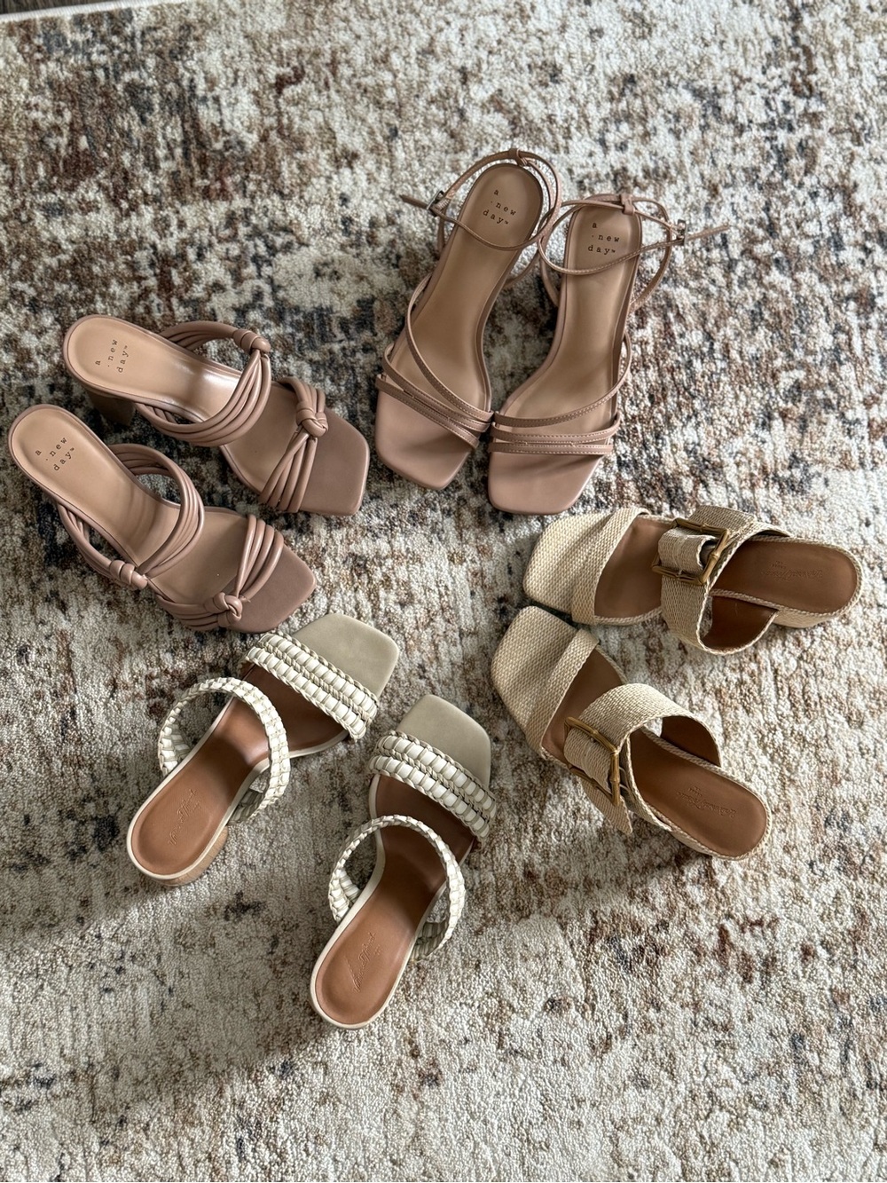 A New Day Women’s Strappy and Slide Sandals Lot